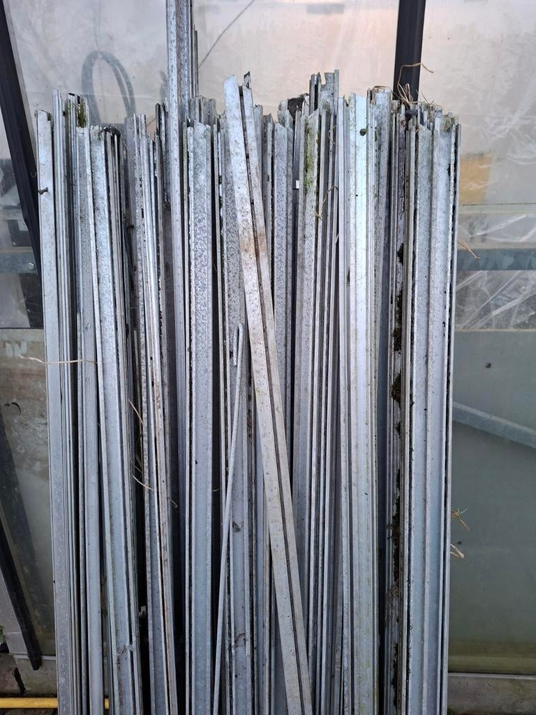 Aluminium roedes voor kas - diverse onderdelen, Ophalen, Glas, Gebruikt, Aluminium
