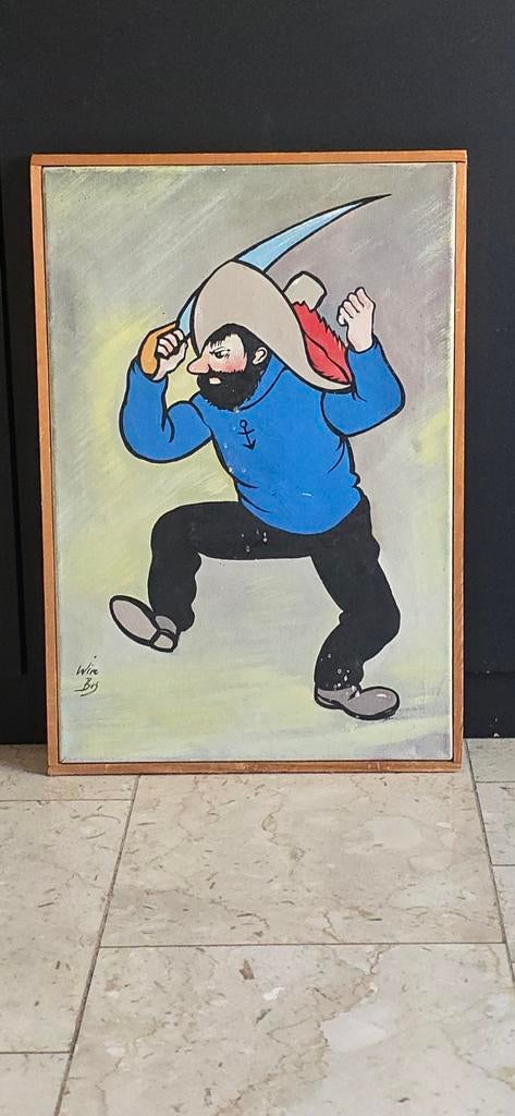 Schilderij Haddock door Wim Bos, Antiek en Kunst, Ophalen