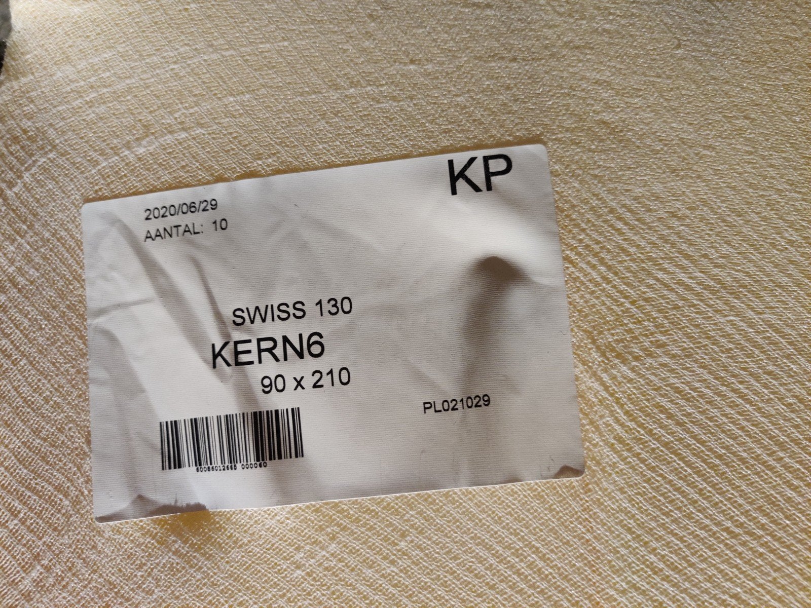Kern matras Swiss Sense. 2 stuks. Voor boxspring.  210x90x30, Ophalen