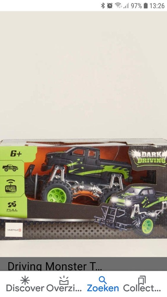 Dark Driving Monster Truck RC auto, Ophalen of Verzenden, Zo goed als nieuw, Afstandsbediening