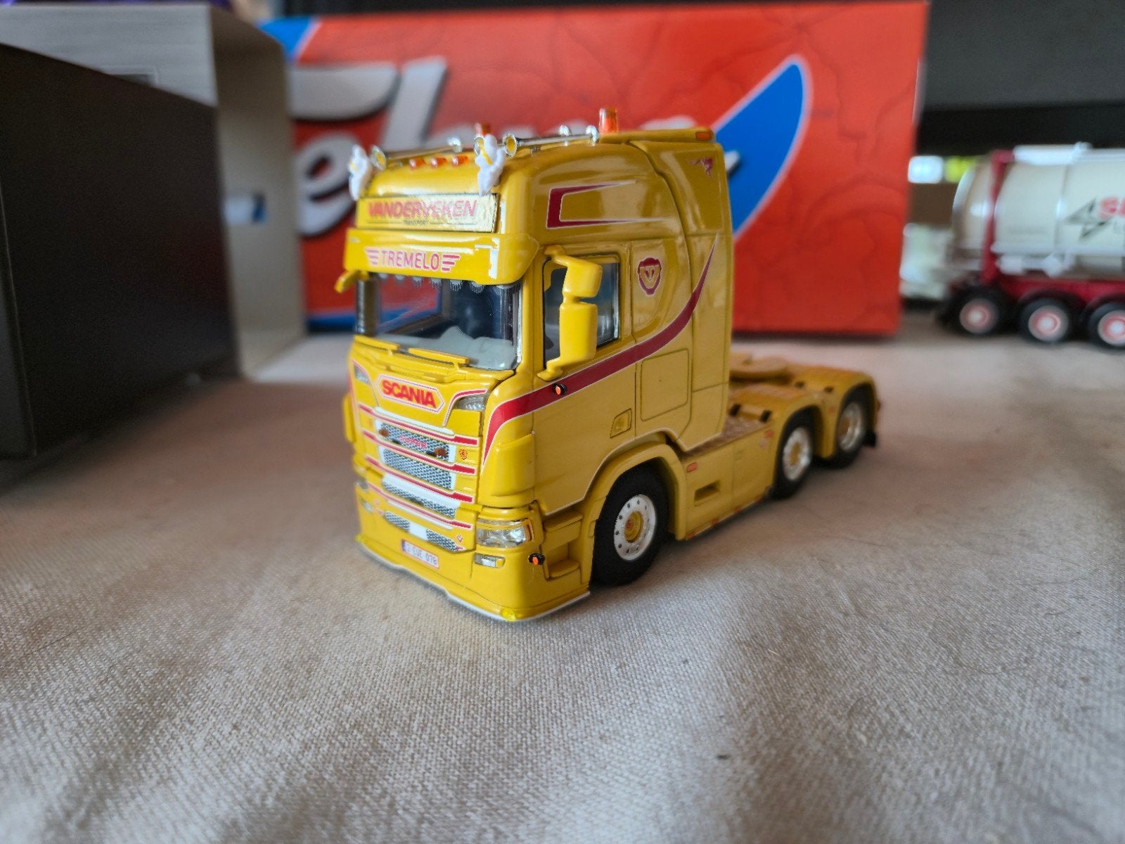 WSI Models Scania R Highline Transport Vanderveken, Ophalen of Verzenden, Zo goed als nieuw, Bus of Vrachtwagen, Wsi