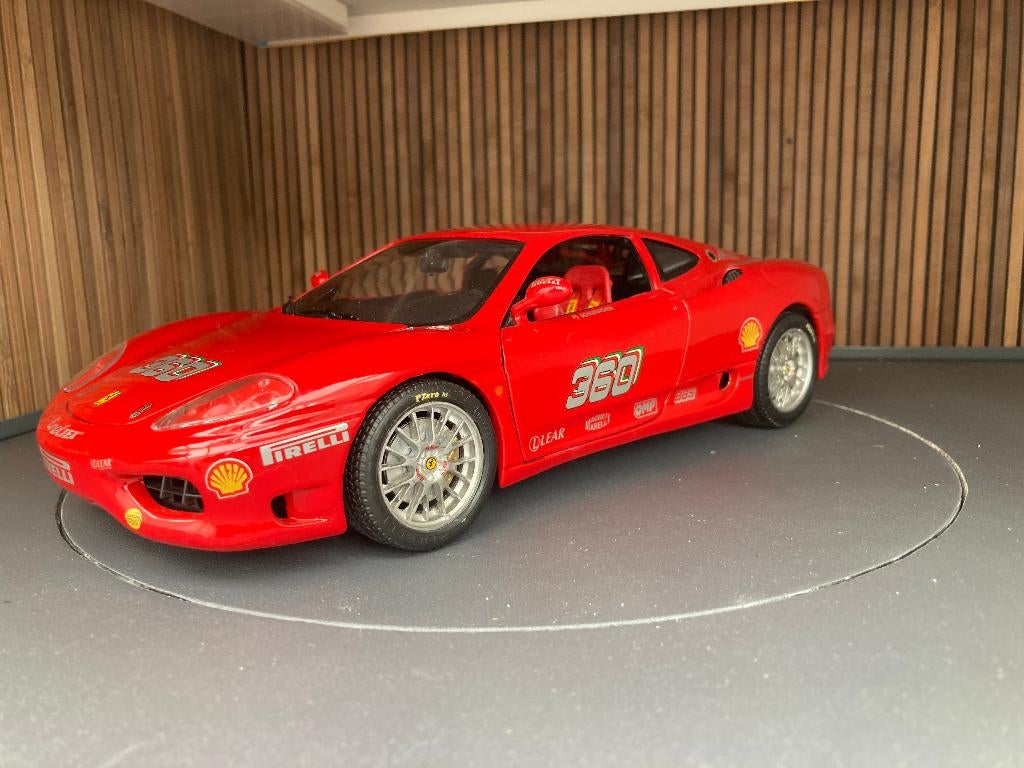 Ferrari 360 Modena M. Schumacher 1:18 Bburago/ Cavallo MJ, Ophalen of Verzenden, Zo goed als nieuw, Auto, Bburago