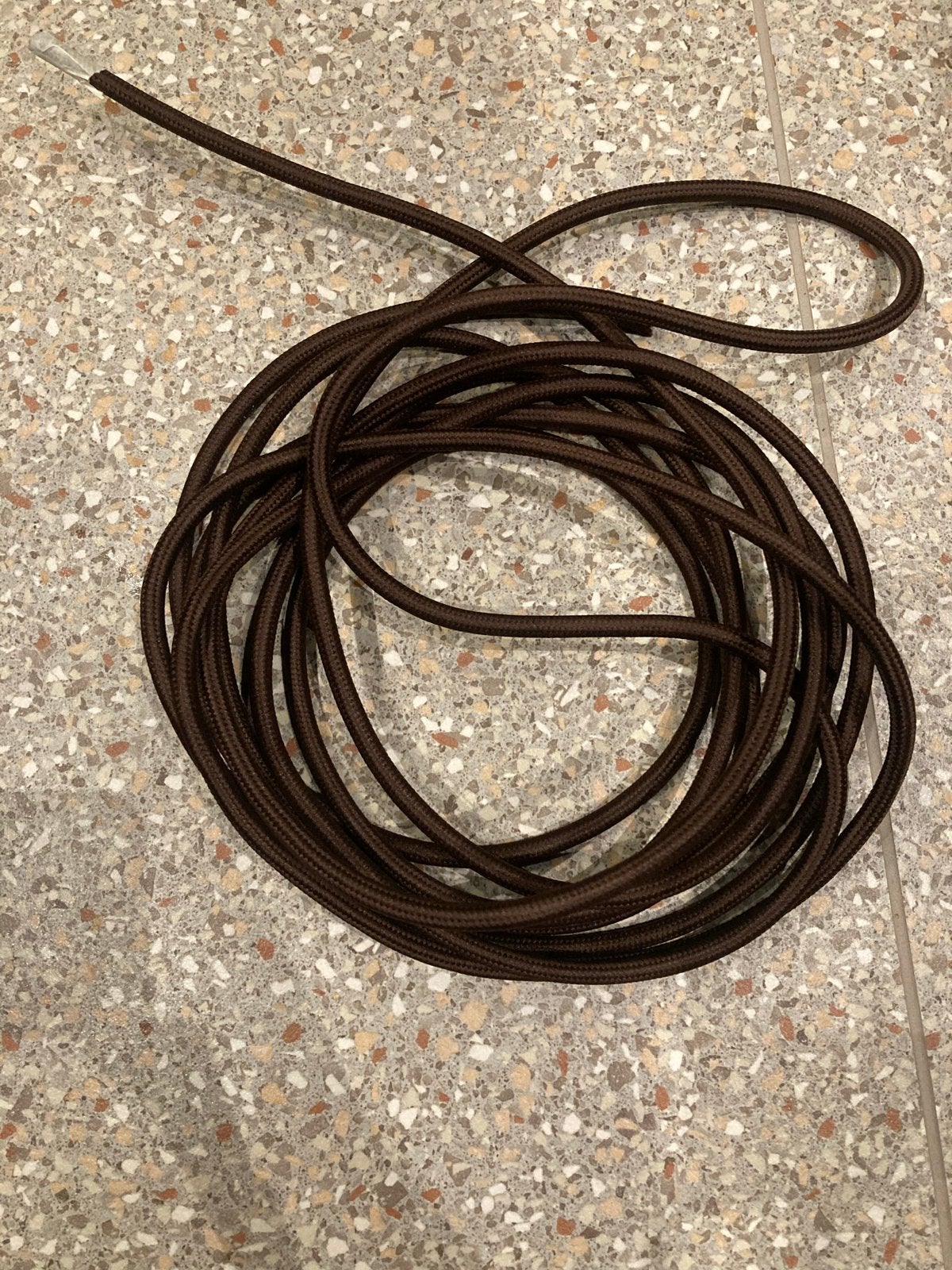 Bruine textielkabel - 6 meter lang, Ophalen of Verzenden, Nieuw, Overige merken, Kabel of Snoer