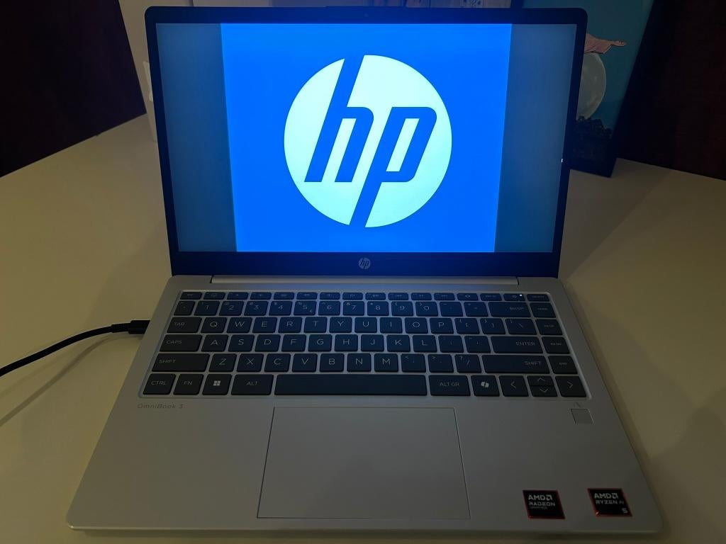 Hp omnibook 3 laptop 14 inch, Met videokaart, Qwerty, 14 inch, Zo goed als nieuw