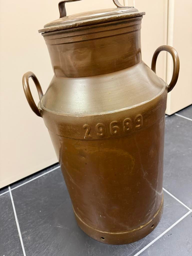Antieke Koperen Melkbus - Decoratieve Blikvanger, Ophalen, Koper