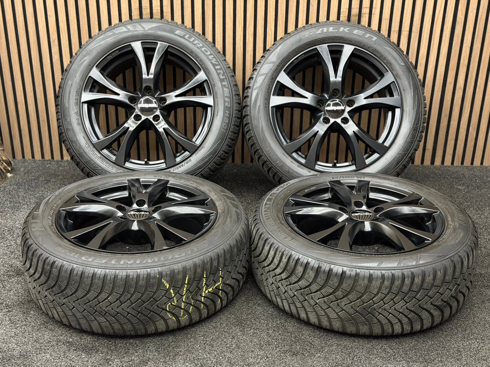 17 inch Carmani CA9 - Passat T-Roc Caddy 215/55/17 Falken, Ophalen, 215 mm, ., Banden en Velgen