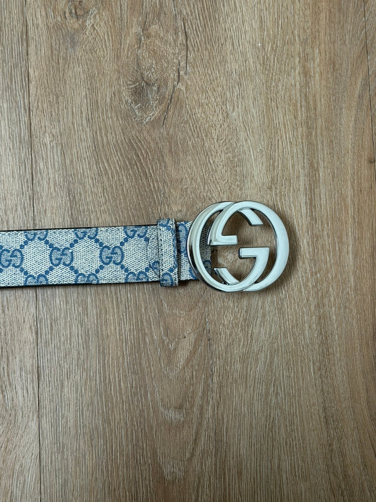 Gucci Blue Riem, Zilvere Logo - 115, Kleding | Dames, Verzenden, Nieuw, Overige kleuren, 100 cm of meer