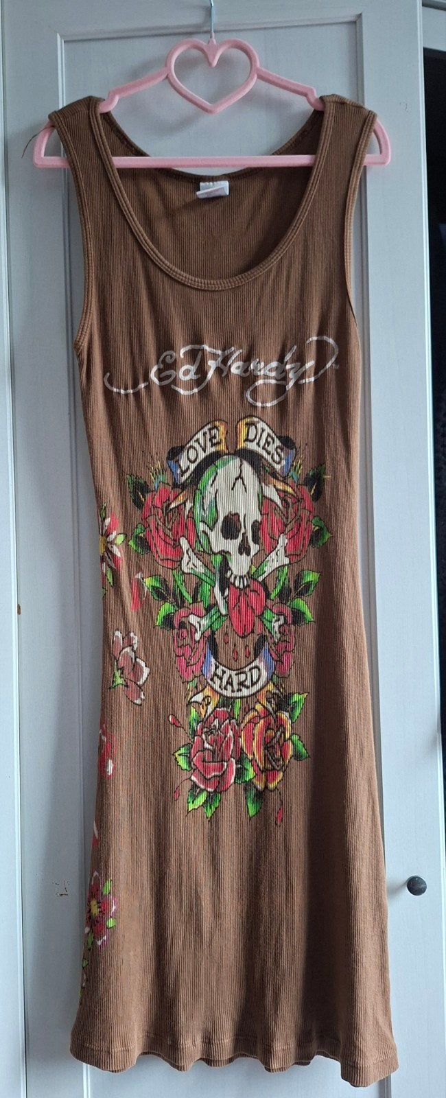 Echte y2k Ed Hardy by Christian Audigier , rib stretch stof, Zwart, Ophalen of Verzenden, Boven de knie, Ed Hardy