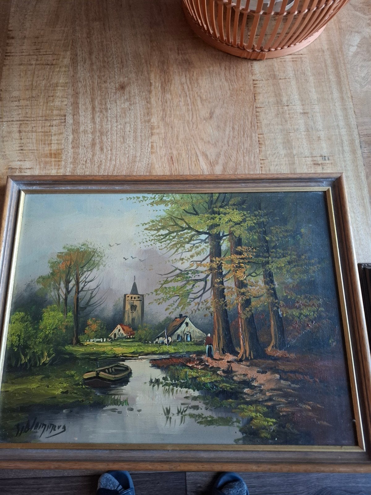 Set van 3 klassieke schilderijen, ingelijst, Antiek en Kunst, Kunst | Schilderijen | Klassiek, Ophalen of Verzenden