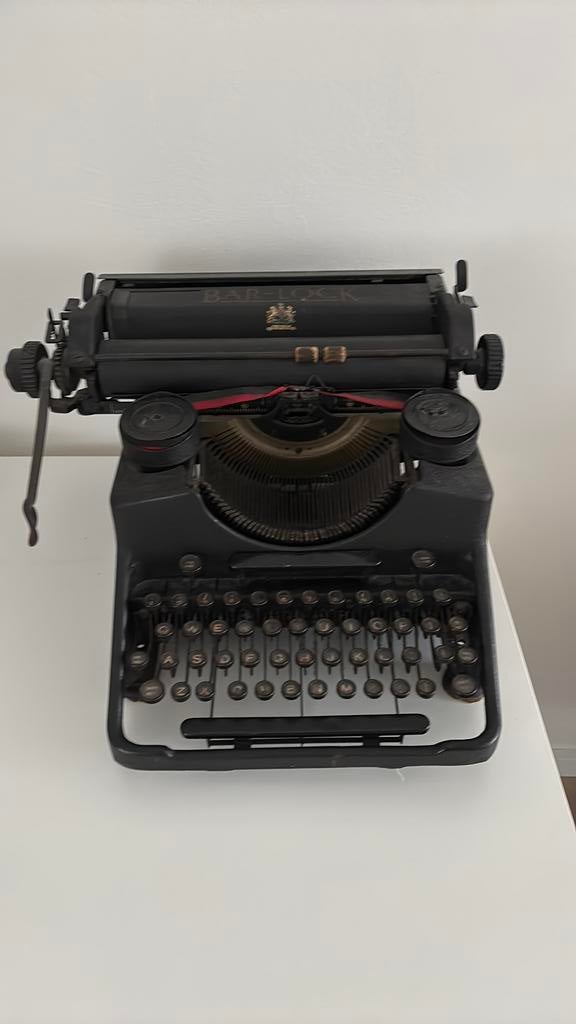 Antieke typemachine Bar-Lock, Antiek en Kunst, Curiosa en Brocante, Ophalen