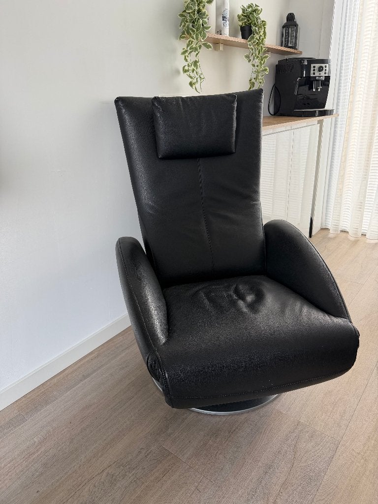 Draaistoel, Ophalen, Gebruikt, Minder dan 75 cm, Leer