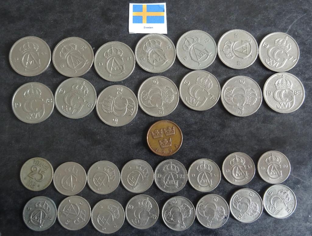 Munten Sweden, Verzenden, Overige landen