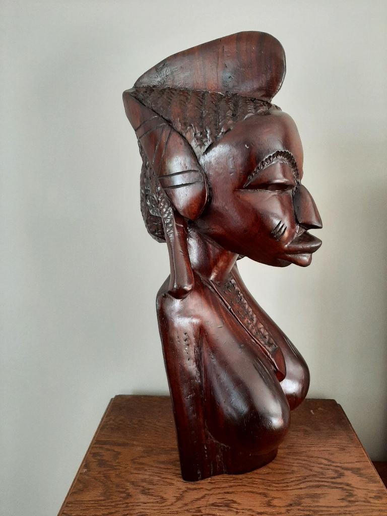 Prachtig Afrikaans beeld vrouw. Afrikaanse buste, Ophalen of Verzenden