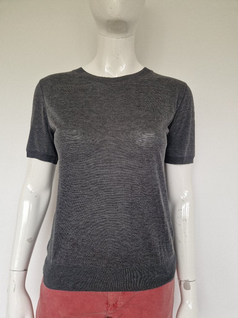 Repeat fijngebreide top. Maat 36, Grijs, Repeat, Nijmegen, Verhip-vintage.nl, Ophalen of Verzenden