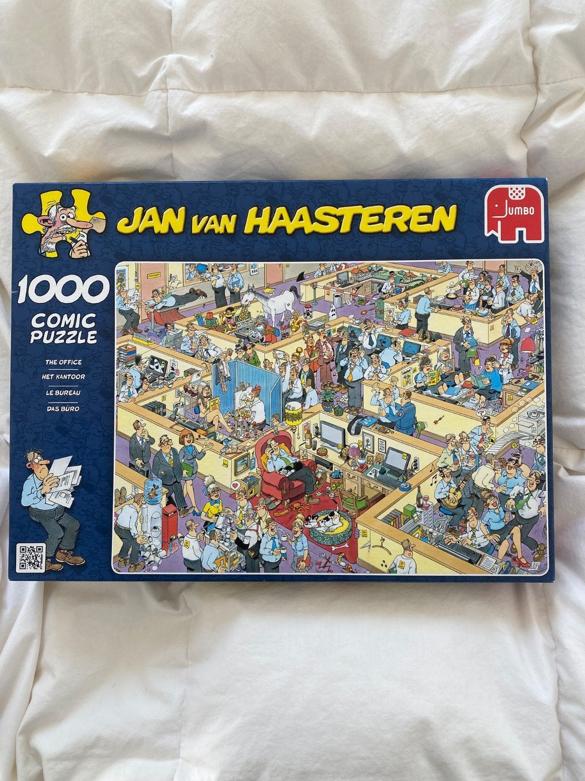 Jan van Haasteren puzzel het kantoor, 1000 stukjes, Ophalen of Verzenden, 500 t/m 1500 stukjes, Zo goed als nieuw, Legpuzzel