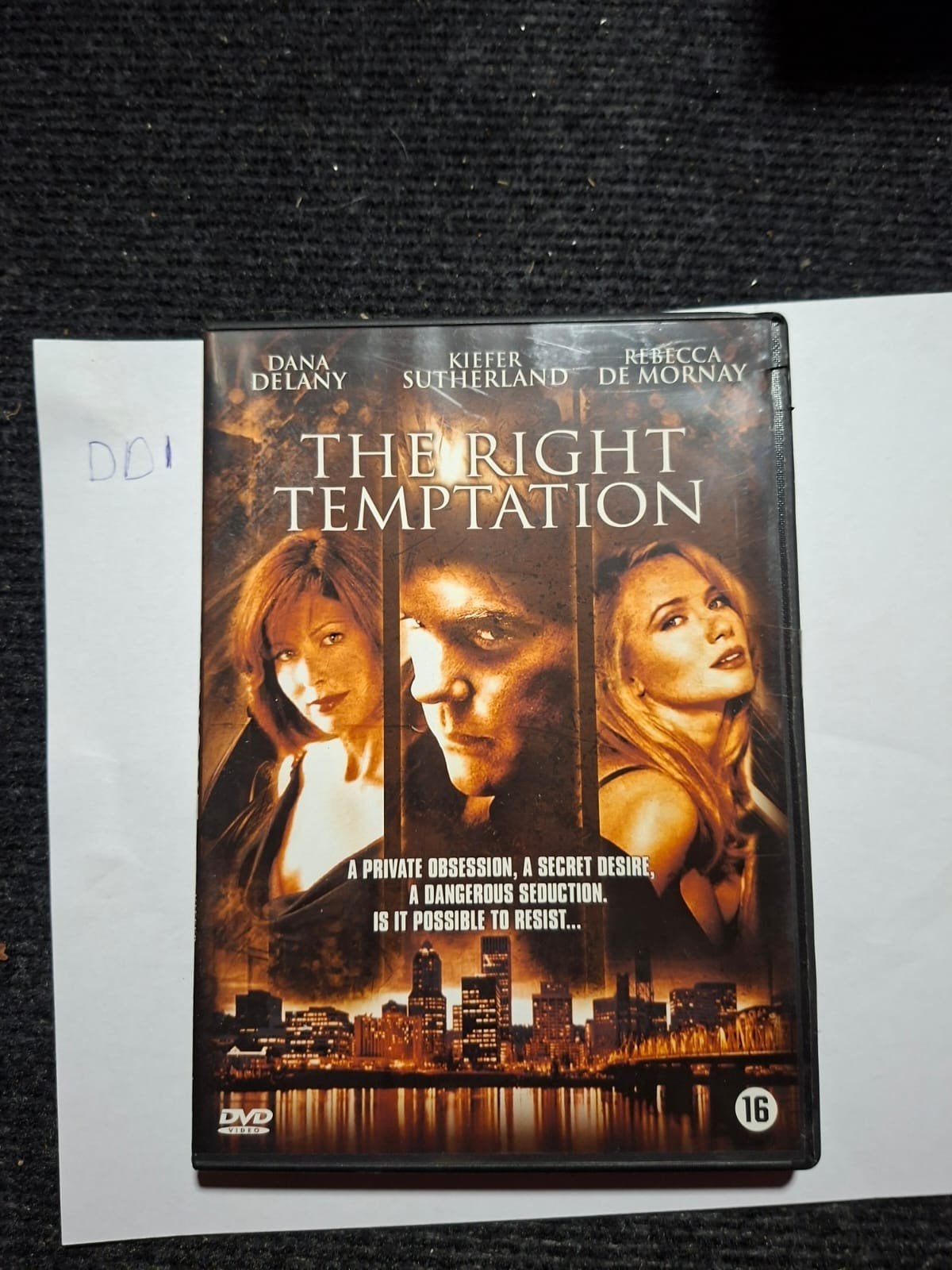 The Right Temptation DVD - Kiefer Sutherland, Psychologische thriller, Vanaf 16 jaar, Ophalen of Verzenden, Inclusief doosje