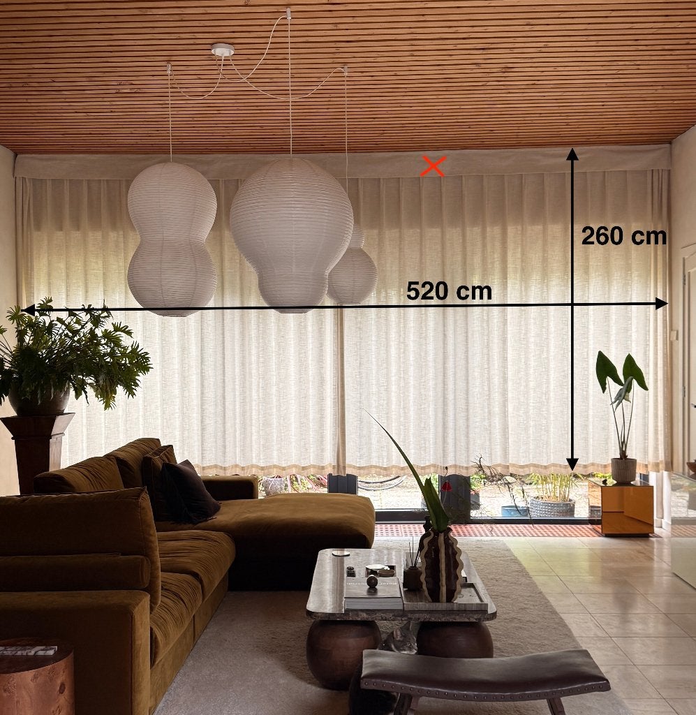 Prachtige nieuwe luxe linnen-blend gebroken witte gordijnen, Ophalen, 200 cm of meer, Nieuw, 200 cm of meer