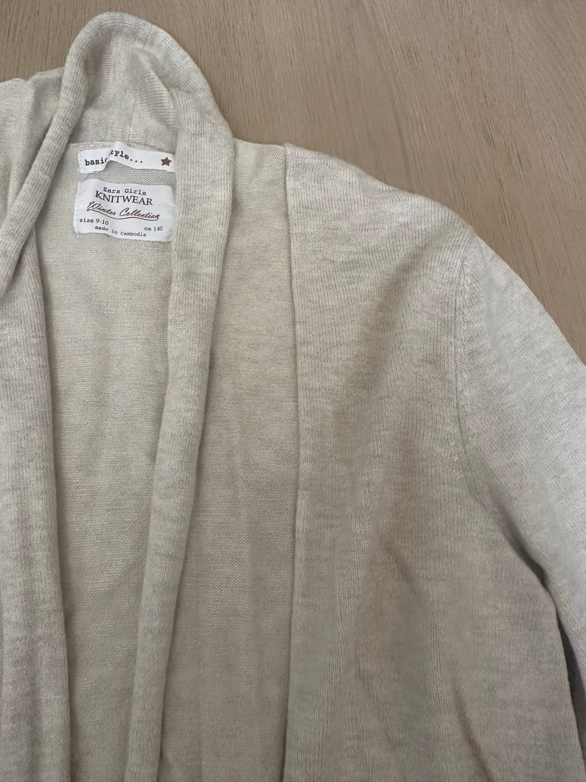ZARA GIRLS | Fijn beige katoenen gebreid vest | Maat: 140, Ophalen of Verzenden, Zo goed als nieuw, Meisje, Trui of Vest