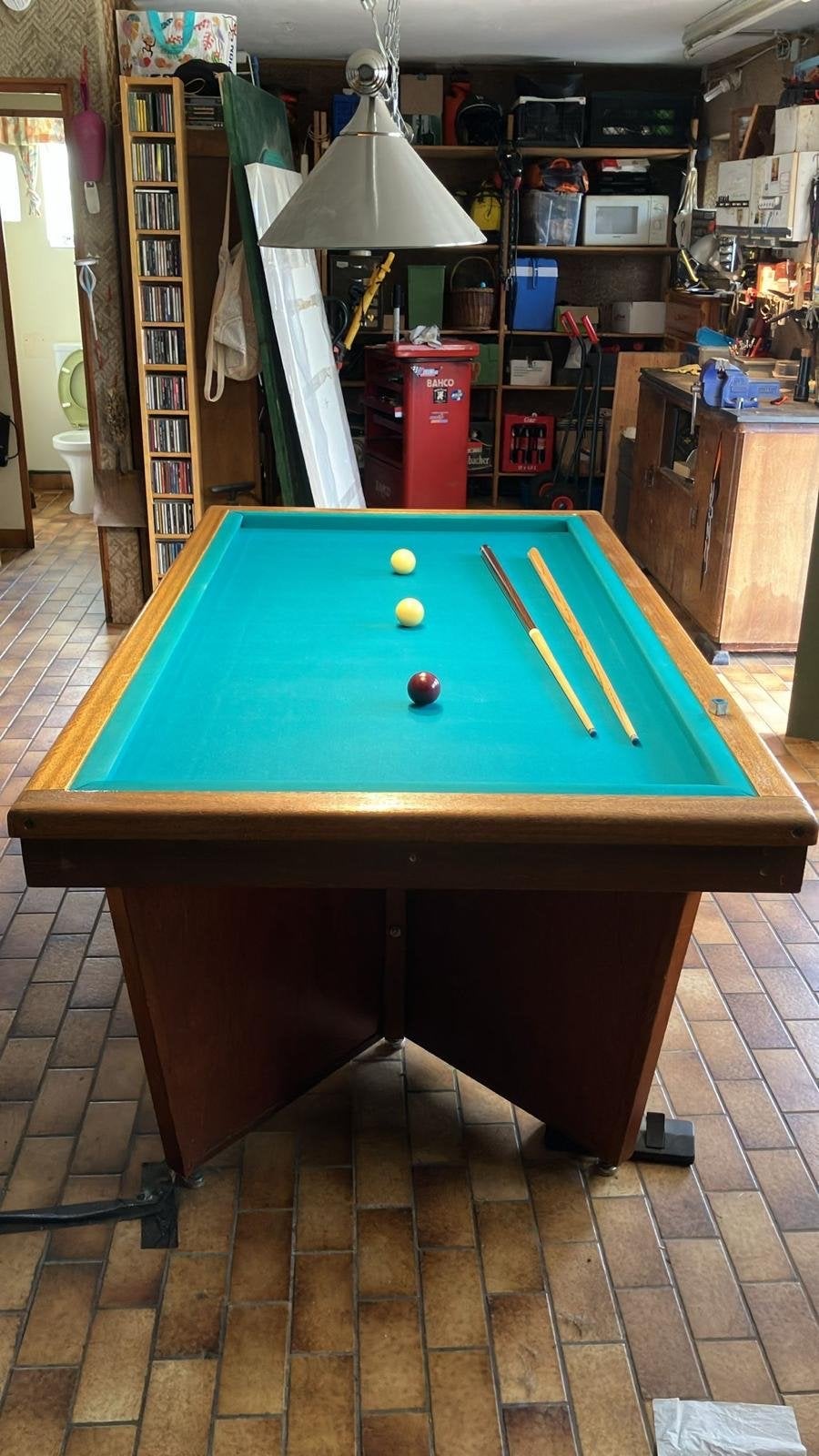 Mooie Biljarttafel met Accessoires, Ophalen, Gebruikt, Biljarttafel