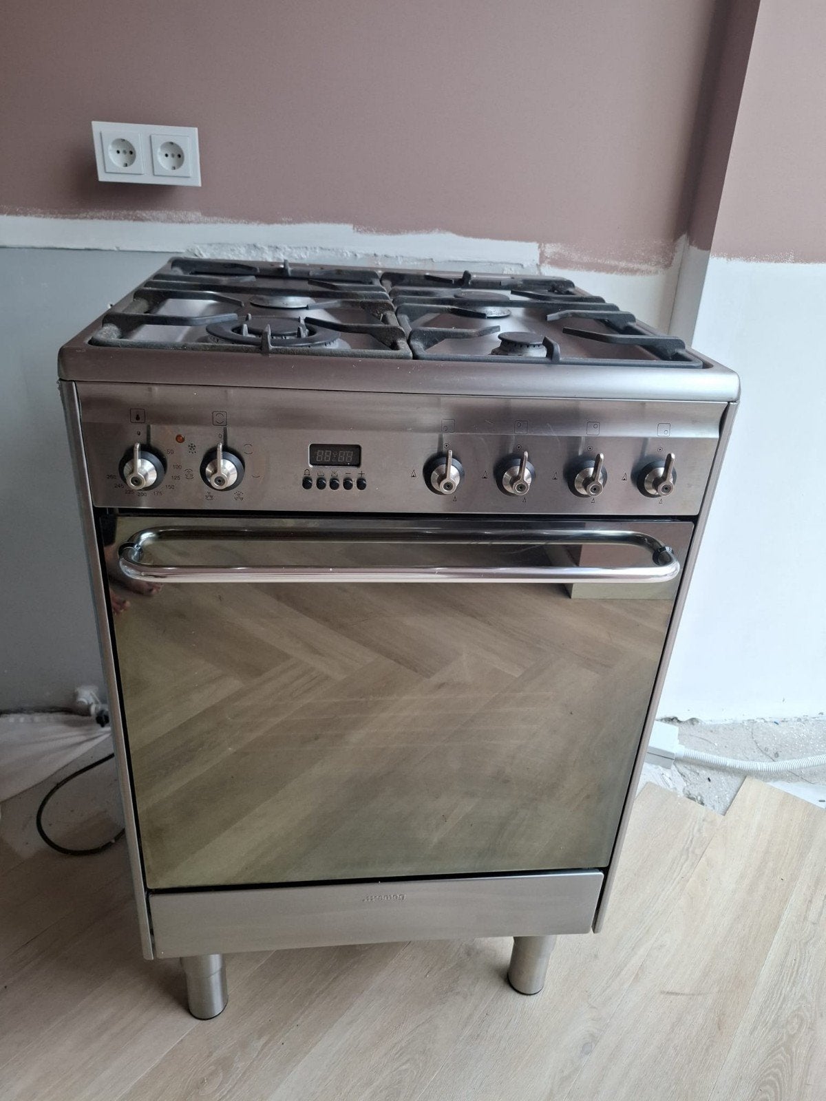 Smeg fornuis met elektrische oven - kloklampje defect, Ophalen, Gebruikt, 60 cm of meer, Vrijstaand