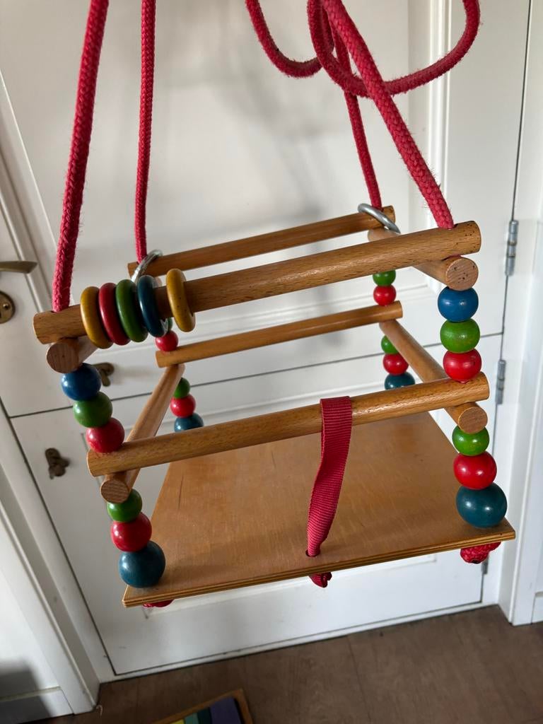 Hess Houten babyschommel, Ophalen of Verzenden, Gebruikt, Jongen of Meisje