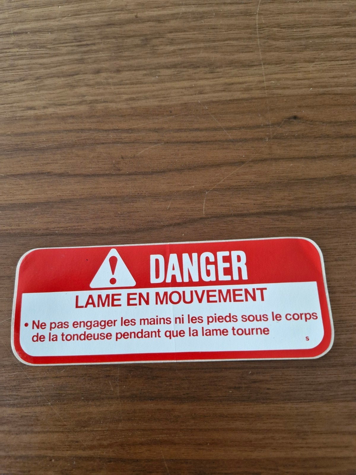 10244 Gevaar Sticker - Maaier Blad in Beweging, Ophalen of Verzenden, Nieuw, Overige typen