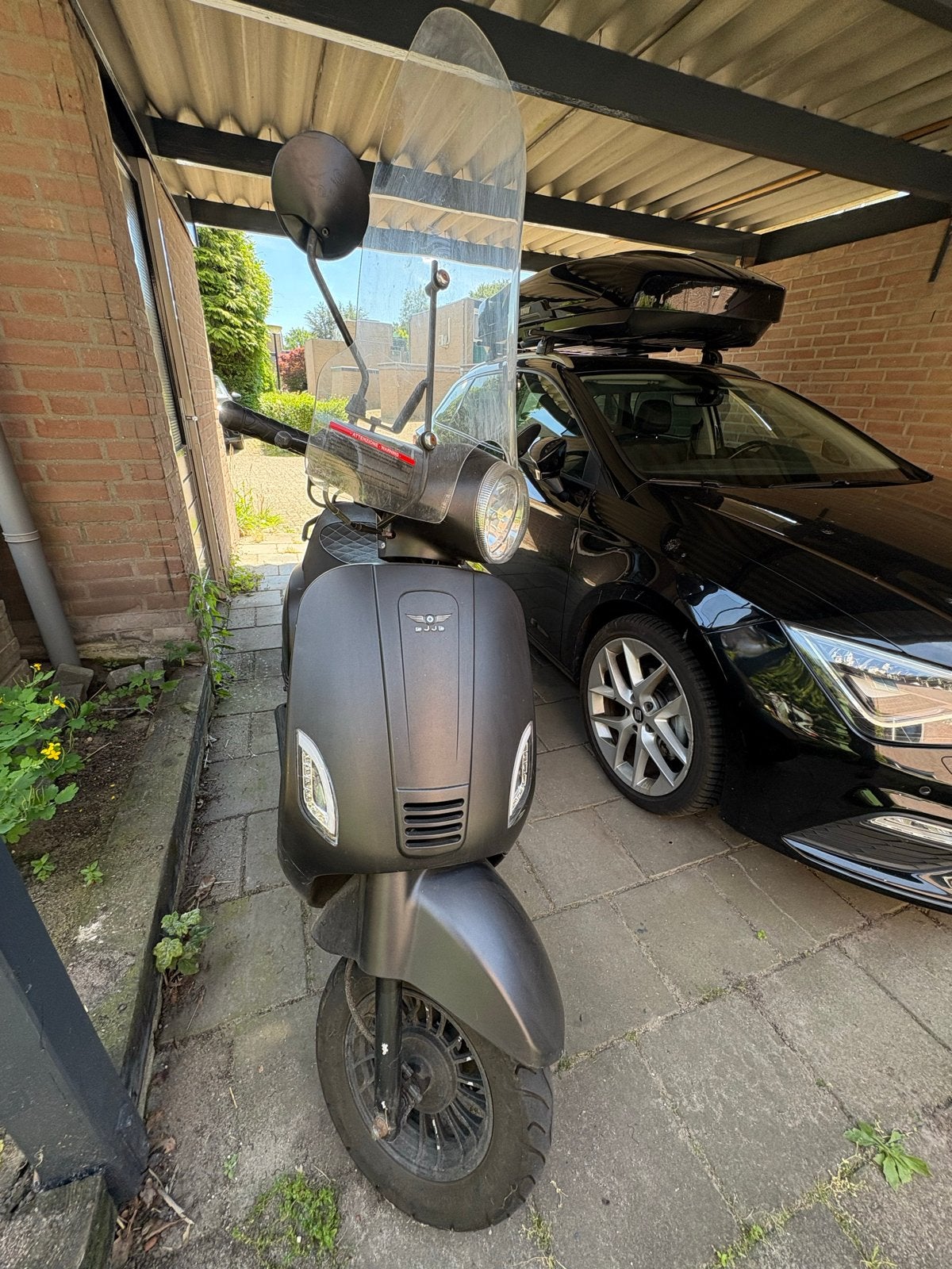 DJJD Cashmere scooter uit 2019 - Mat Zwart, Fietsen en Brommers, Snorfietsen en Snorscooters, Gebruikt, Benzine, Ophalen, Overige merken