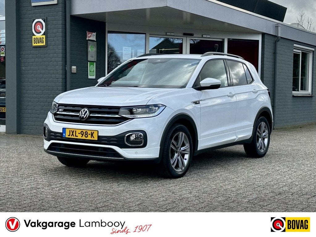 Volkswagen T-Cross 1.0 TSI R-Line 110PK DSG Automaat Camera, T-Cross, Gebruikt, Euro 6, Wit