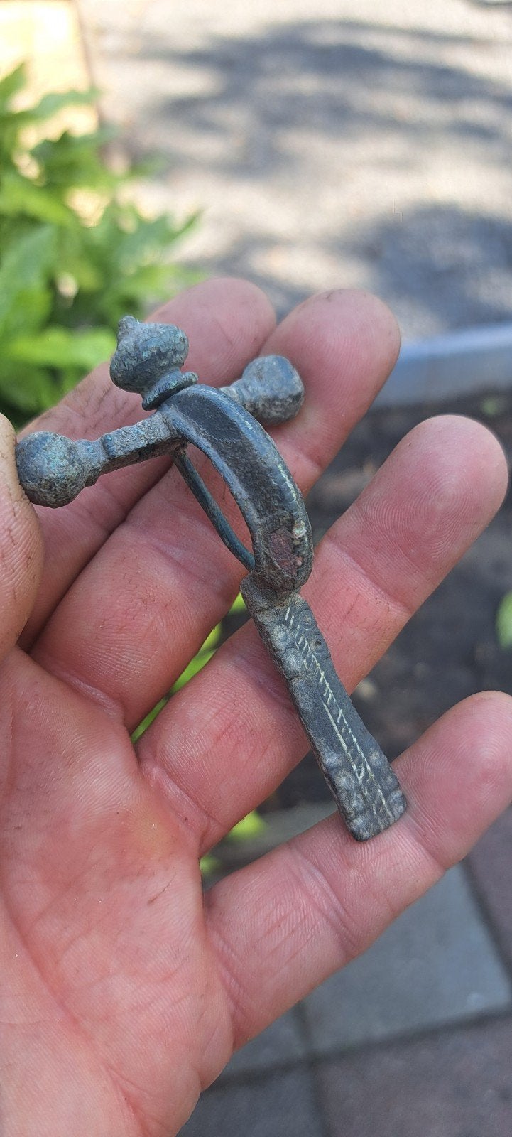 (3) Romeins bronzen kruisboog Fibula Bodemvondst, Ophalen of Verzenden