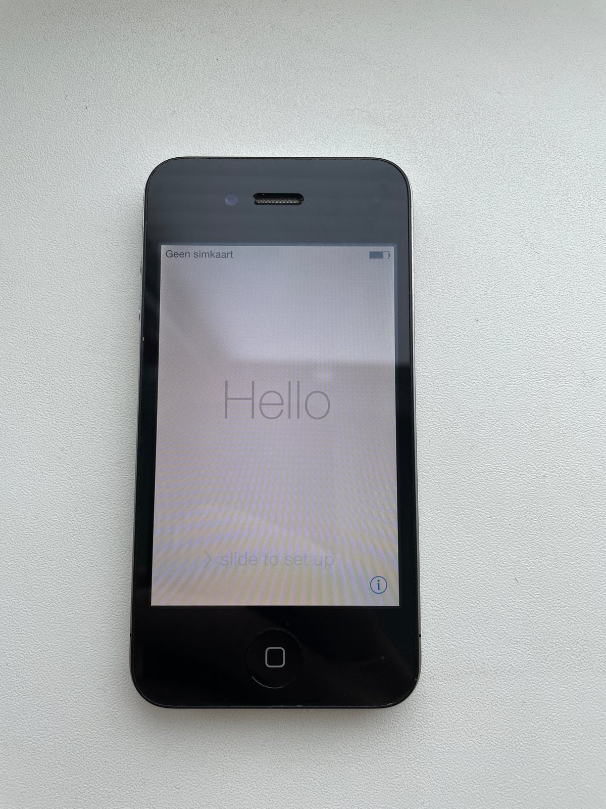 iPhone 4 Zwart - Fabrieksreset, zonder doos/lader, Gebruikt, Zwart, Ophalen of Verzenden, Zonder simlock
