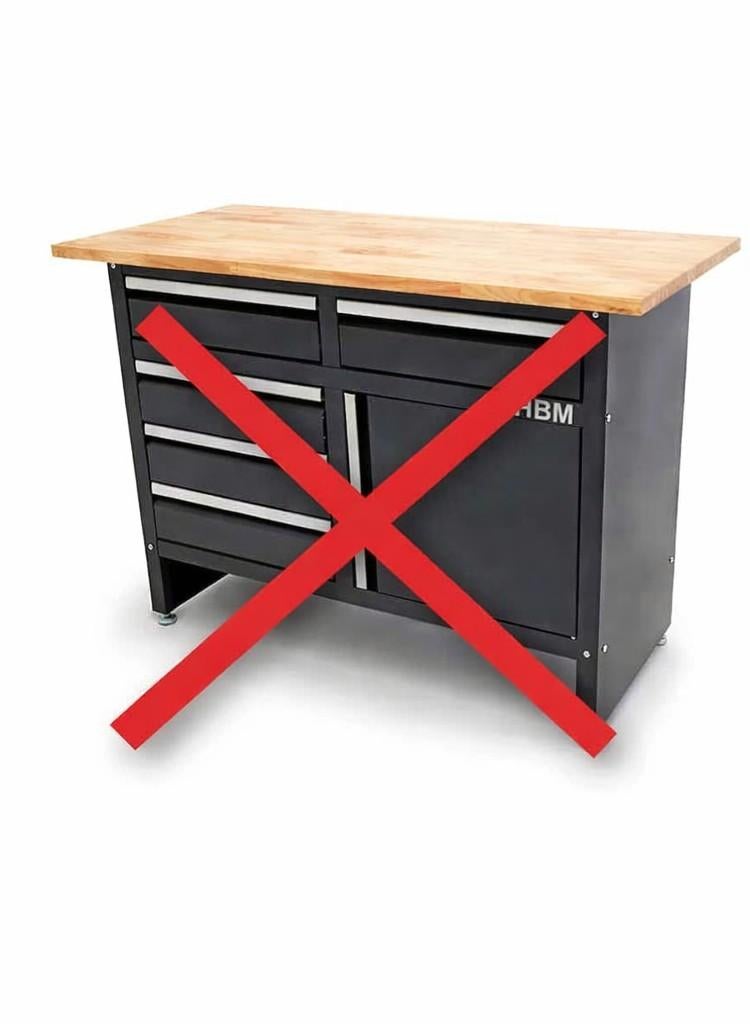 HBM Werkbank Massief Houten Werkblad 120x60x2,5, Doe-het-zelf en Verbouw, Werkbanken, Ophalen of Verzenden