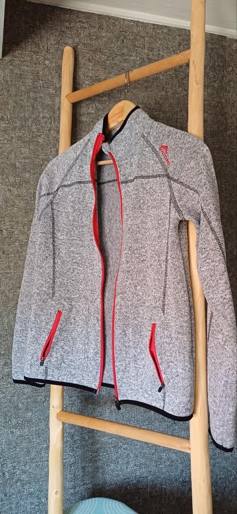 Crivit Outdoor fleece vest grijs met rode rits, Ophalen, Zo goed als nieuw, Maat 34 (XS) of kleiner, Rood