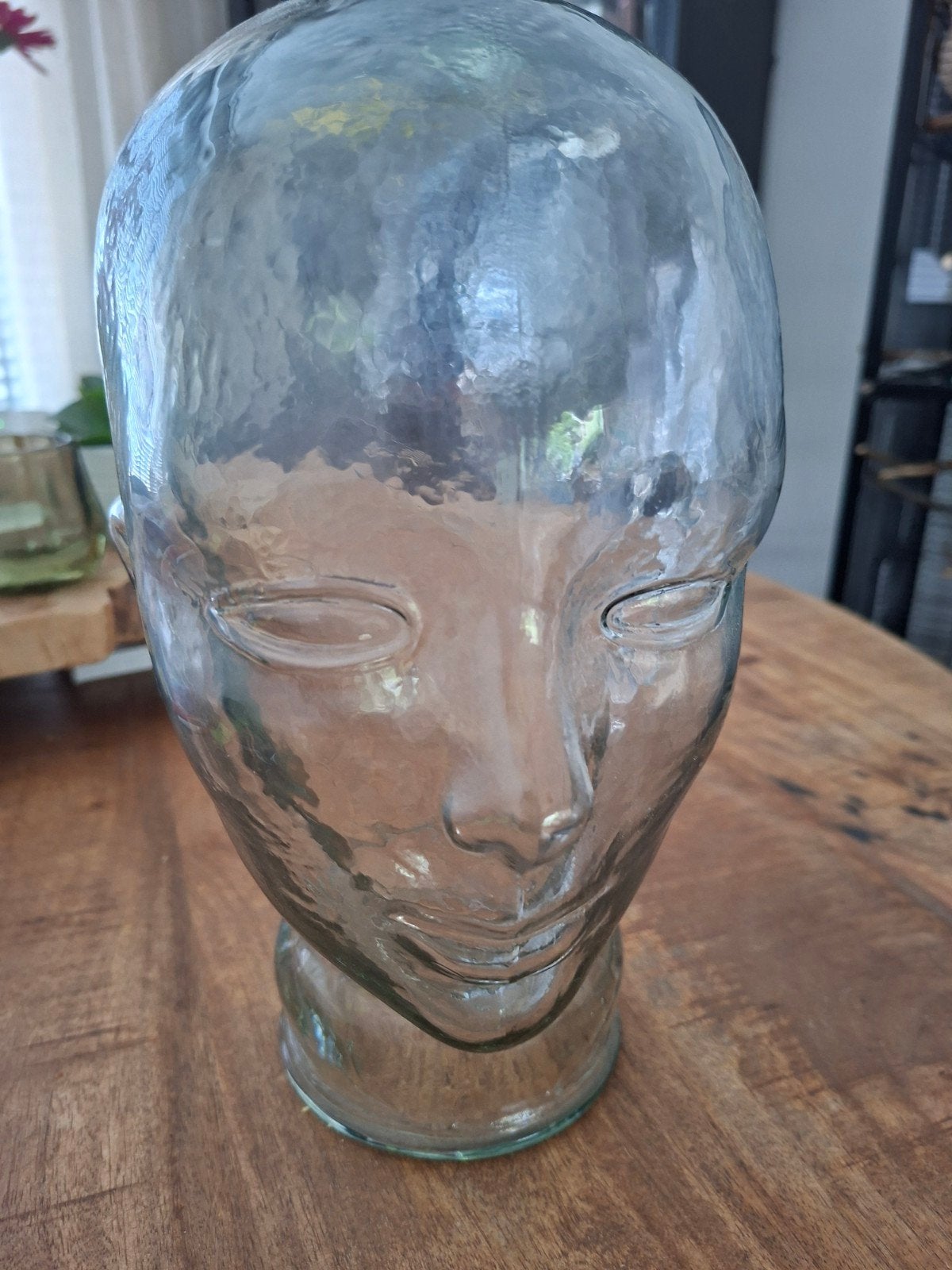 Glazen hoofd, Ophalen of Verzenden, Overige kleuren, Glas