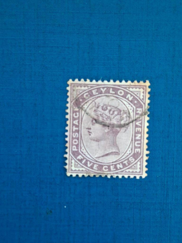 Postzegel Ceylon Sri Lanka 1886 zegel Victoria 22-03, Postzegels en Munten, Postzegels | Azië, Ophalen of Verzenden, Gestempeld