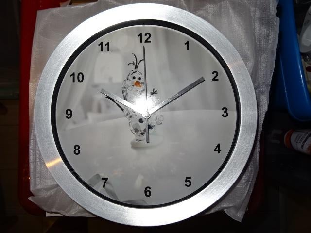 Klok met olaf van frozen, circa 30cm, nieuw, Ophalen of Verzenden, Nieuw