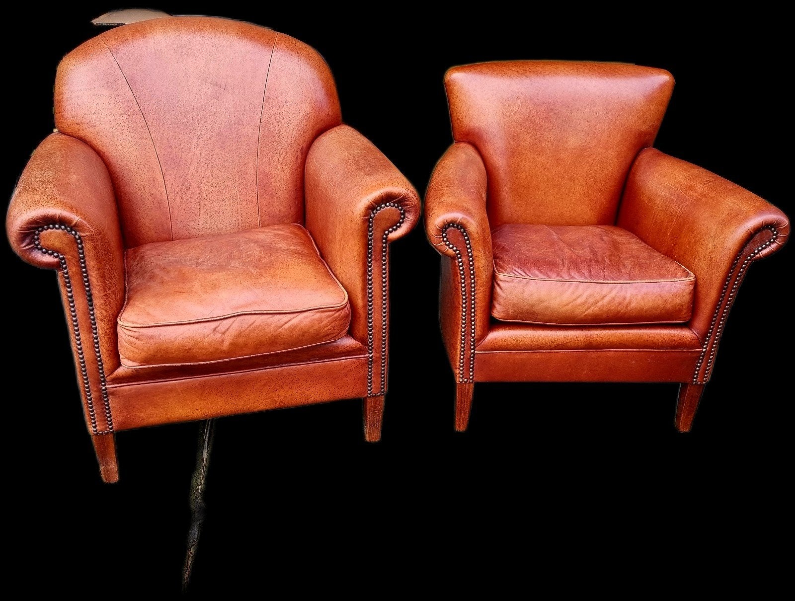2x Chesterfield Bendic fauteuil cognac kleur, Gebruikt, ., Chesterfield, Ophalen of Verzenden