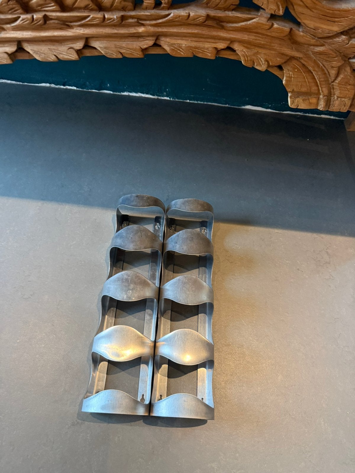 Twee Ikea RVS wijnrekken, Ophalen of Verzenden, Gebruikt, Metaal