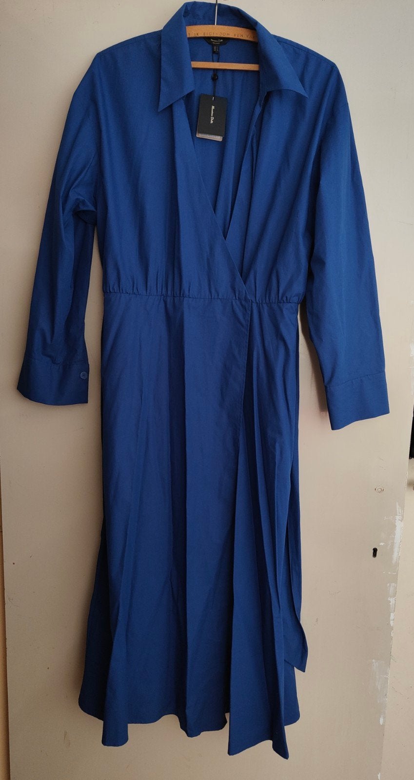 Massimo Dutti Blauwe Jurk, Kleding | Dames, Jurken, Nieuw, Maat 42/44 (L), Blauw, Onder de knie, Ophalen