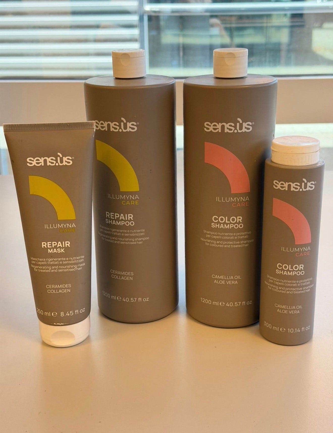 Sens-us Illumyna Care Shampoo & Masker 4 Partij repair color, P, P, P, Nieuw