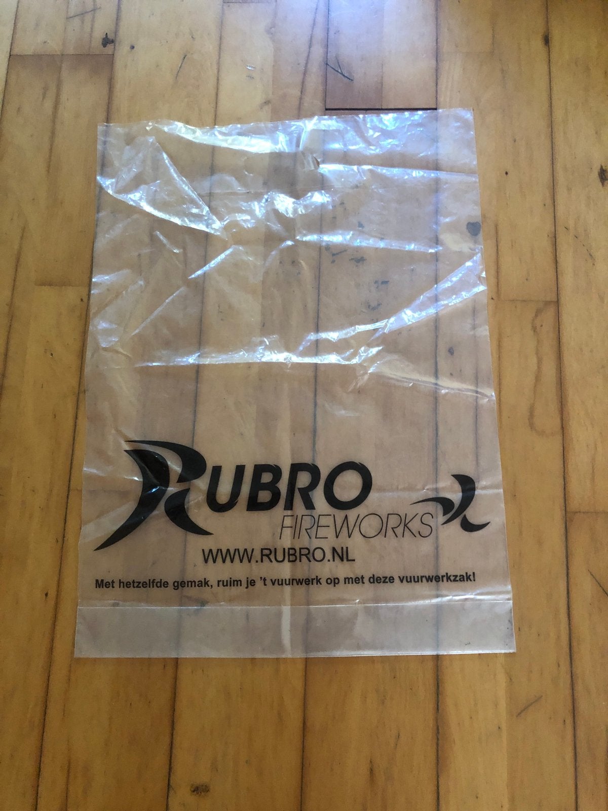 Plastic opruimzak vuurwerk Rubro Fireworks, Ophalen of Verzenden, Nieuw