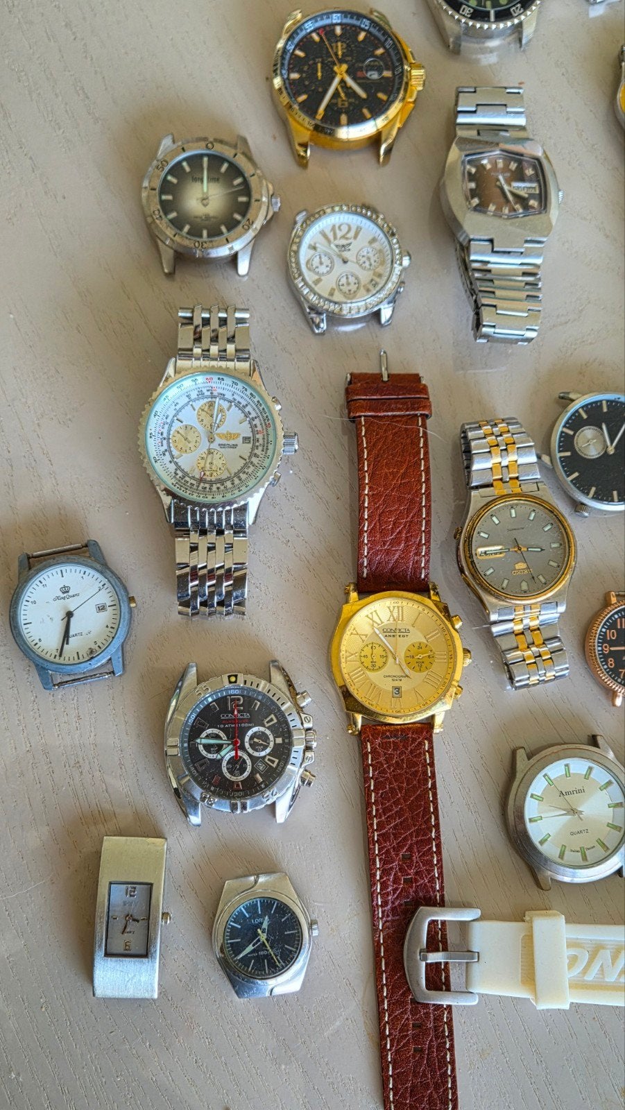 Partij horloges en horlogebanden ong. 50 stuks, Sieraden, Tassen en Uiterlijk, Horloges | Heren, Ophalen of Verzenden, Gebruikt
