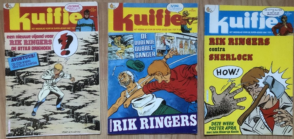 KUIFJE - WEEKBLAD - 3 NRS. - COVERS MET RIK RINGERS, Meerdere stripboeken, Ophalen of Verzenden, Zo goed als nieuw