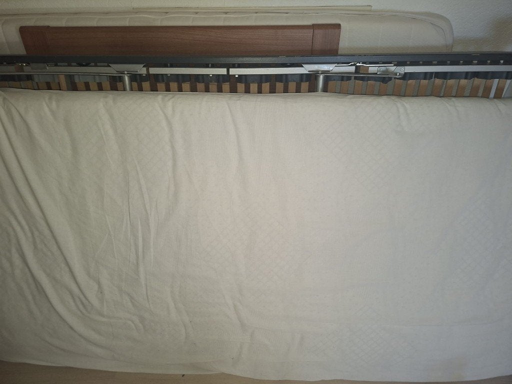 senioren bed, Ophalen, 90 cm, Eenpersoons, Bruin