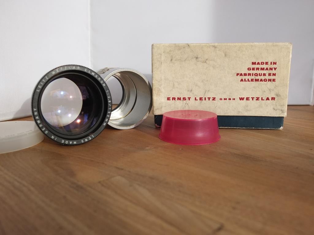 ✅ 📸 ELMARON 150 mm 2.8 Leica Leitz Wetzlar, Helicoid Sleeve, Ophalen, Gebruikt