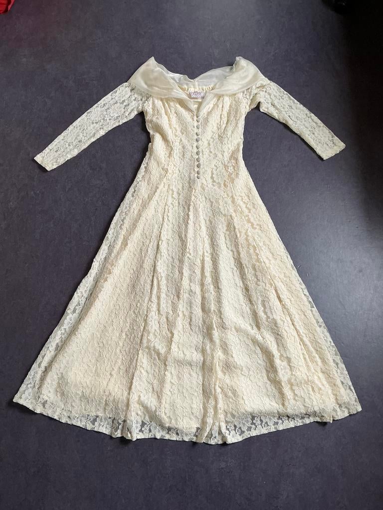 Feestjurk galajurk crème kleurig maat M, Kleding | Dames, Gelegenheidskleding, Maat 38/40 (M), Galajurk, Beige, Ophalen of Verzenden