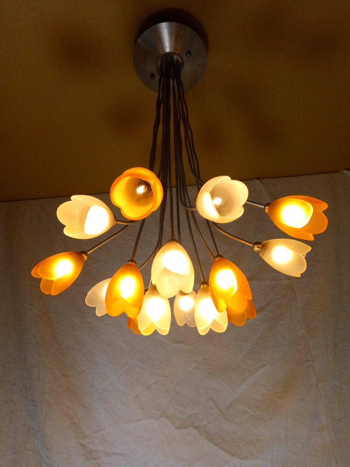 harco loor design lamp tulpen opaalglas diverse kleuren, Huis en Inrichting, Ophalen, Design, Zo goed als nieuw, Glas