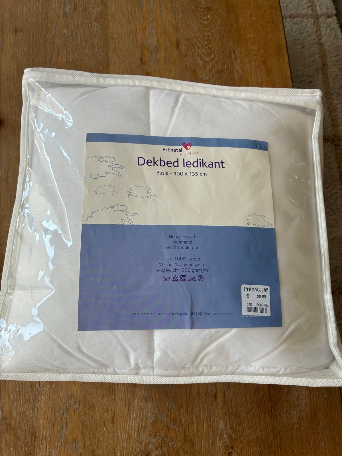 Prénatal Dekbed Ledikant - 100x135 cm, Eenpersoons, Wit, Katoen, Ophalen of Verzenden