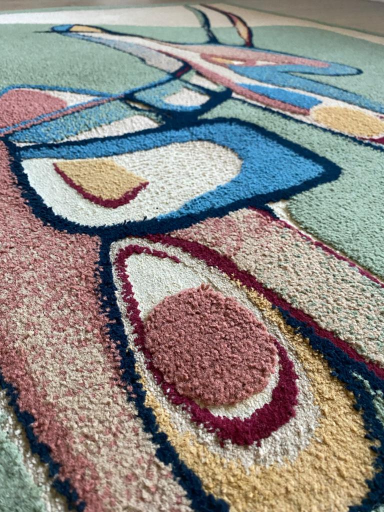 Vintage Wassily Kandinsky Vloerkleed 2x3m, Ophalen, Gebruikt, 200 cm of meer, Rechthoekig