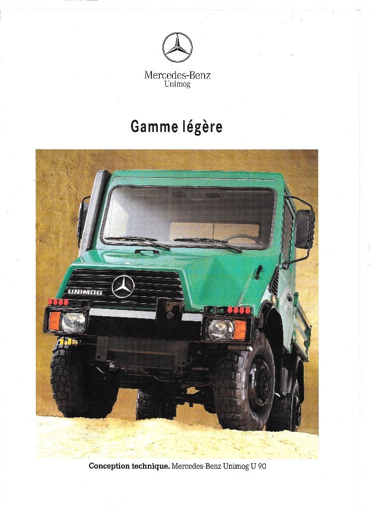 MERCEDES UNIMOG U90 / U110 / U140, Boeken, Auto's | Folders en Tijdschriften, Ophalen of Verzenden, Zo goed als nieuw, Mercedes