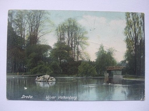 Q60 Breda - Vijver Valkenberg, Verzamelen, Verzenden, Voor 1920, Gelopen, Noord-Brabant